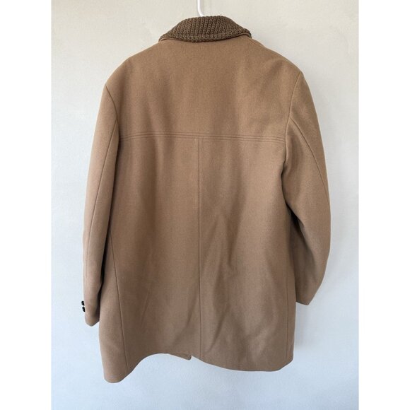 Great Western brown Tan Beige Vintage 70s heavy wool coat 42 Long Dress Jacket - Picture 5 of 6